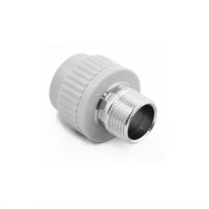 Муфта комб. D32*1 1/2 нар.рез. серый (под ключ)